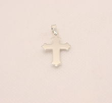 Load image into Gallery viewer, 925 Sterling Silver Dainty Fleuree Crucifix Cross Pendant
