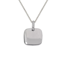 Load image into Gallery viewer, 14K Yellow White Gold Plain Square Pendant Disc Charm High Polished 1.8g 13x13mm
