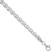 Load image into Gallery viewer, 925 Sterling Silver Spiga Wheat Chain Necklace Bracelet Men Women 6.5mm

