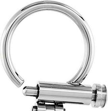 Load image into Gallery viewer, Stainless Steel Keychain Key Ring Square Tag Gold Tone Accent 1 1/2 inch
