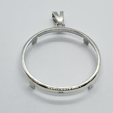 Load image into Gallery viewer, 925 Sterling Silver Mexican 1 Peso Bezel 34 mm Coins Prong Back Round Edge

