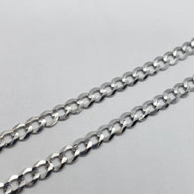 Load image into Gallery viewer, 14K White Gold Solid Cuban Curb Link Chain Necklace Bracelet 6mm 7"~30"
