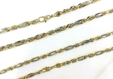 Load image into Gallery viewer, Authentic 14K Solid Yellow White Gold Figarope Chain 5mm-6.5mm/24"~30"
