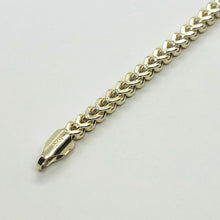Load image into Gallery viewer, Authentic 10K Hollow Yellow Gold Franco Chain Bracelet Man Women 4mm/8.5"-9"
