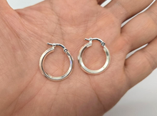 Load image into Gallery viewer, 2mm Thick Sterling Silver 18mm Endless Hoop Earrings 3/4 inch Round Ageless
