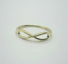 Load image into Gallery viewer, Authentic 10K or 14K Yellow Solid Gold Infinity Band Ring Men Women Size 5-9
