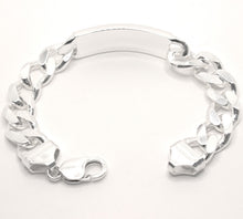 Load image into Gallery viewer, 925 Sterling Silver Personalized Custom Engraved Curb Link ID Bracelet 12.5mm
