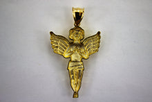 Load image into Gallery viewer, 10K Yellow Gold Angel Diamond Cut Pendant Charm 6 Sizes
