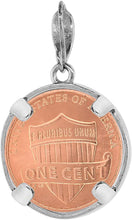 Load image into Gallery viewer, 925 Sterling Silver Penny Bezel 19 mm Coins Prong Back Round Edge 1 Cent No Coin
