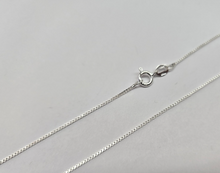Load image into Gallery viewer, 925 Sterling Silver Box Chain Very Thin Necklace Women 0.8mm Thick Size 16"~30"
