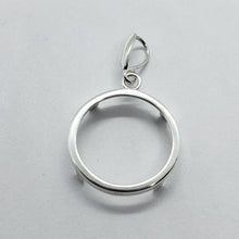 Load image into Gallery viewer, 925 Sterling Silver Penny Bezel 19 mm Coins Prong Back Round Edge 1 Cent No Coin
