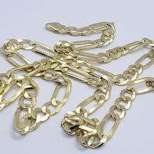 Load image into Gallery viewer, Authentic 14K Solid Gold Figaro Link Chain Men Women 6.5mm~7mm Necklace 7"~30"
