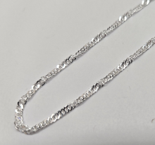 Load image into Gallery viewer, 925 Sterling Silver Twisted Singapore Chain Necklace Diamond Cut 2.2mm 7" to 30"
