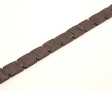 Load image into Gallery viewer, Tungsten Carbide Black Rectangular Faceted Links Magnetic Therapy Bracelet
