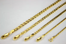 Load image into Gallery viewer, 10K Yellow Gold 2.5mm -7mm Curb Cuban Chain Link Necklace Chain 16" - 30" Hollow
