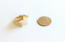 Load image into Gallery viewer, Authentic 10K Yellow Gold Star Shaped Ring with CZ RS 9-11
