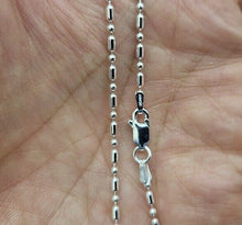 Load image into Gallery viewer, 925 Sterling Silver Dot Dash Pallini Bead Ball Chain Necklace Bracelet 1.8mm
