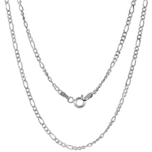Load image into Gallery viewer, 925 Sterling Silver Very Thin Figaro Link Chain Necklace Women 2.5mm 7" to 30"
