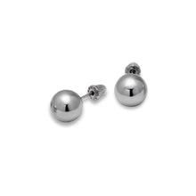 Load image into Gallery viewer, 14K Yellow or White Gold Ball Stud Earrings 6mm Wide 2grams Screw Backing
