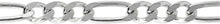 Load image into Gallery viewer, 925 Sterling Silver Figaro Chain Bracelet Beveled Edge from Italy 3mm 7"-10"
