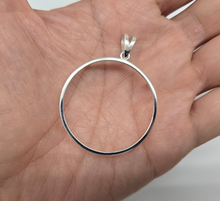 Load image into Gallery viewer, 925 Sterling Silver 1Onza Plata Libertad Bezel 36 mm Coins Prong Back Round Edge
