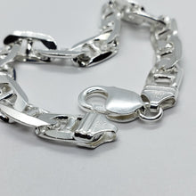Load image into Gallery viewer, Sterling Solid Silver Italy Flat Mariner Link Chain Necklace Bracelet 9.2mm 8~30
