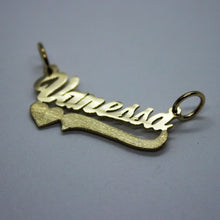 Load image into Gallery viewer, 10K Solid Yellow Gold PERSONALIZED Custom Name Pendant Charm with heart
