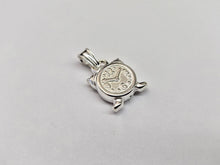 Load image into Gallery viewer, 925 Sterling Silver Small Hollow Alarm Clock Pendant 9/16 (14mm) Inch Tall
