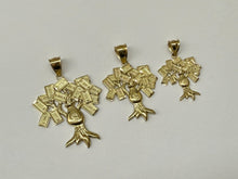Load image into Gallery viewer, 10K Solid Yellow Gold Lucky Money Bag Tree Pendant 3 Sizes
