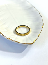 Load image into Gallery viewer, 14K Solid Gold Handmade Coin Edges Ring Band
