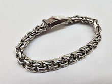 Load image into Gallery viewer, 925 Sterling Silver Garibaldi Link Bracelet for Gentlemen 10mm, 8" to 9"
