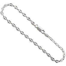 Load image into Gallery viewer, 925 Sterling Silver Puffed Anchor Chain Necklace Bracelet 3.4mm 7" to 30"
