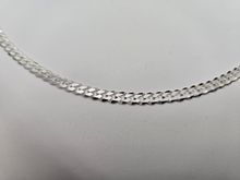 Load image into Gallery viewer, 925 Sterling Silver Beveled Flat Curb Cuban Link Chain Necklace 4.5mm 7" to 30"

