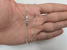Load image into Gallery viewer, 925 Sterling Silver Figaro Chain Necklace Bracelet Men Women 3mm 7"~30"
