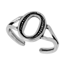 Load image into Gallery viewer, 925 Sterling Silver Initial Letter Alphabet Adjustable Size Baby Toe Ring
