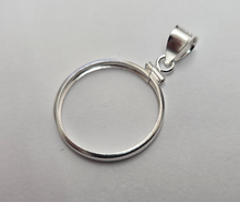Load image into Gallery viewer, 925 Sterling Silver 5 Cent Nickel Coin Bezel Frame 21mm Screw Top Coin Edge

