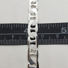 Load image into Gallery viewer, 925 Sterling Solid Silver Italy Flat Mariner Link Chain Necklace Bracelet 7.2mm
