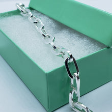 Load image into Gallery viewer, Sterling Silver Paperclip Cable Chain Necklace Bracelet Square Wire 6.5mm 7"~30"
