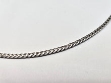 Load image into Gallery viewer, 925 Sterling Silver Rhodium Finish Thin Franco Chain Necklace 2.5mm 32" to 36"
