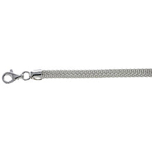 Load image into Gallery viewer, 925 Sterling Silver Round Mesh Chain Necklace Bracelet Italy 5mm 7" to 20"
