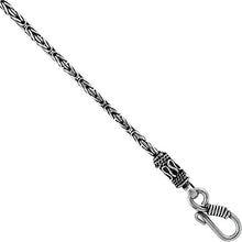 Load image into Gallery viewer, 2.5mm Sterling Silver Round BYZANTINE Chain Necklace Bracelet Antiqued Finish

