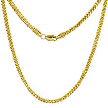 Load image into Gallery viewer, Authentic 10K Hollow Yellow Gold Franco Necklace Chain 2.15mm
