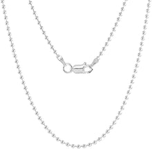Load image into Gallery viewer, 925 Sterling Silver Plain Pallini Bead Ball Chain Bracelet Necklace 1.8mm
