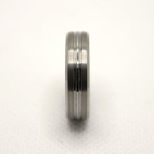 Load image into Gallery viewer, Tungsten Carbide Convex Groove Satin Finish Beveled Edge Wedding Band Ring 6mm
