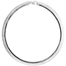 Load image into Gallery viewer, 925 Sterling Silver Thick Smooth Omega Chain Necklace Women 10mm 7" to 20"
