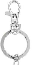Load image into Gallery viewer, Jeweled Owl Key Chain Crystal Key Ring Multi color 3 1/2 inches long 33mm Round
