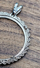 Load image into Gallery viewer, 925 Sterling Silver Half Dollar Bezel with Actual Rope Edge 30mm Coins 50 Cents
