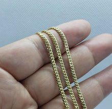 Load image into Gallery viewer, 14K Solid Yellow Gold 3mm Wide Miami Cuban Link Chain Necklace Size 18" - 30"
