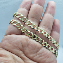 Load image into Gallery viewer, 10K Yellow Gold Solid Cuban Link Chain Curb Necklace Bracelet 1.8mm-10mm 7"~30"
