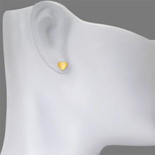 Load image into Gallery viewer, 14K Yellow Gold 7x6.5mm Heart Shape Stud Earrings High Polished Screw Backing
